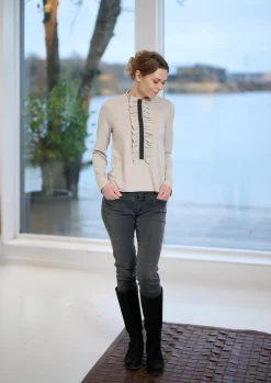 BLUSE M/flæser | 96090|Henriette Steffensen Copenhagen Shop