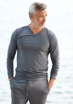 T-SHIRT MED V-HALS LANGÆRMET | 1021C|Henriette Steffensen Copenhagen Hot